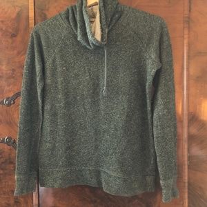 J.Crew Forest Green High Neck Sweatshirt | Sz XS